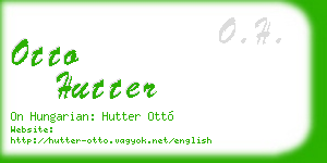 otto hutter business card